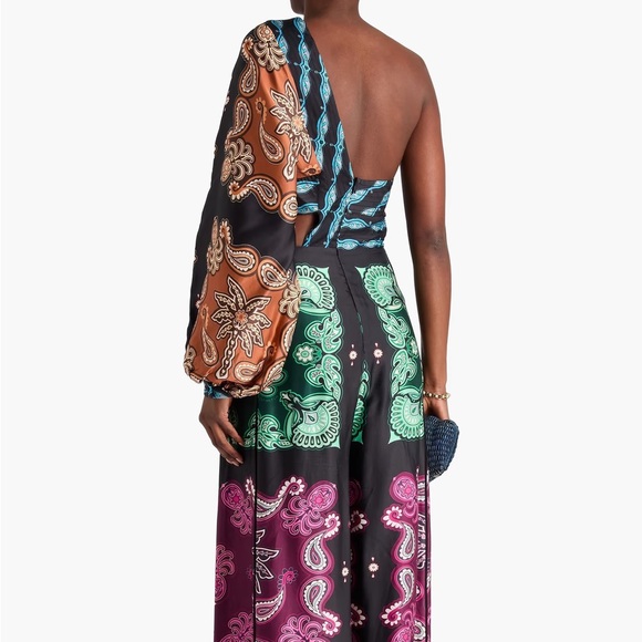 FARM RIO Multicolor Sweet Mermaids Asymmetric Jumpsuit NWT XXS - Picture 10 of 10